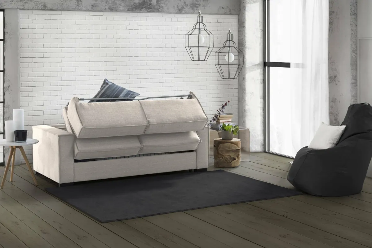 Divani Letto 2 Posti|Salotto > Dmora Divano letto contenitore tortora 160x95cm - Alk Grigio Tortora