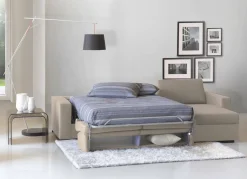 Divano letto contenitore tortora 280x95cm - Aika