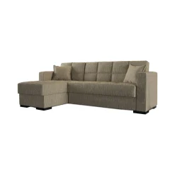 Divani Letto Con Penisola|Salotto > Dmora Divano letto design 227x150cm - Armadillo Beige