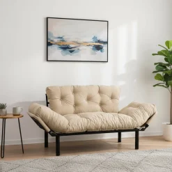 Divano letto design crema 155x70cm - Guchol
