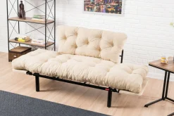 Divano letto design crema 155x70cm - Guchol