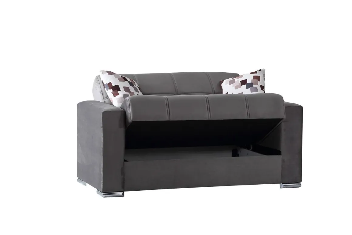 Divano letto design grigio 160x85cm - Anikide