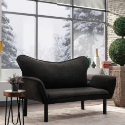 Divano letto design nero 140x65cm - Hone