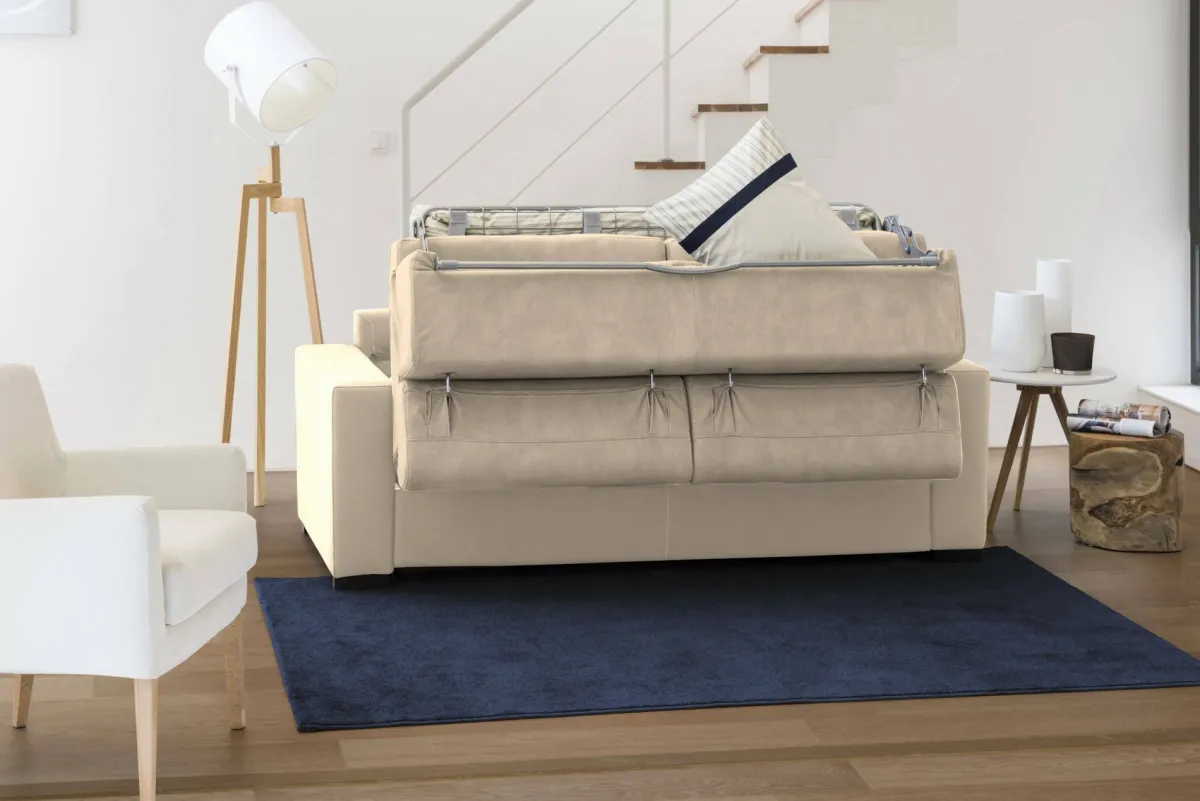 Divani Letto Con Penisola|Salotto > Dmora Divano letto due piazze 260x95cm - Alibella Beige