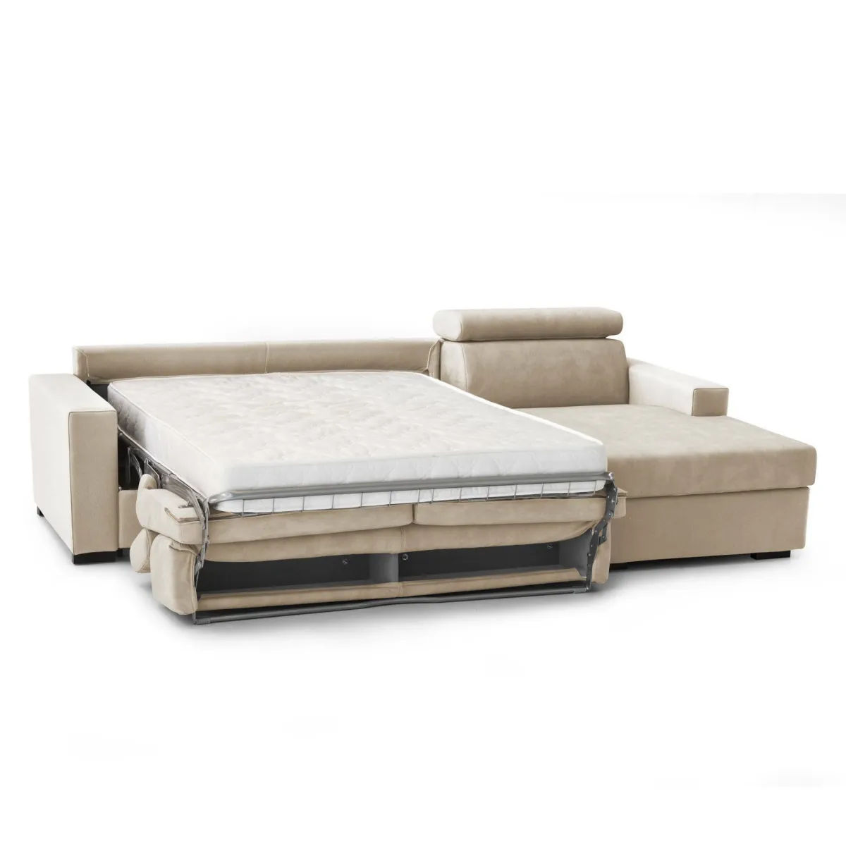 Divani Letto Con Penisola|Salotto > Dmora Divano letto due piazze 260x95cm - Alibella Beige