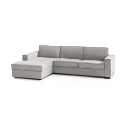 Divani Letto Con Penisola|Salotto > Dmora Divano letto due piazze 260x95cm - Albenga Grigio
