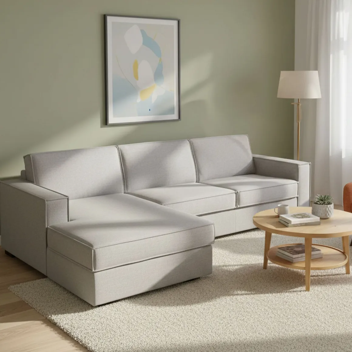 Divano letto due piazze grigio 280x95cm - Allaida
