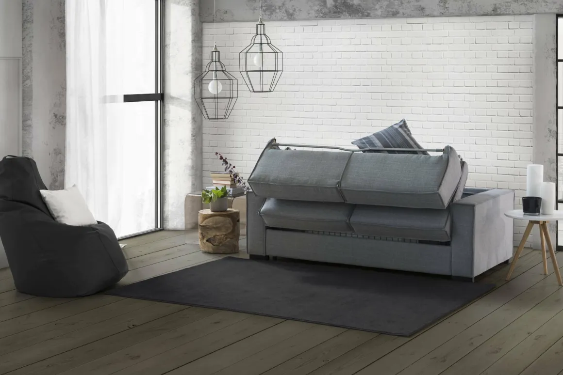 Divano letto due piazze grigio 280x95cm - Allaida