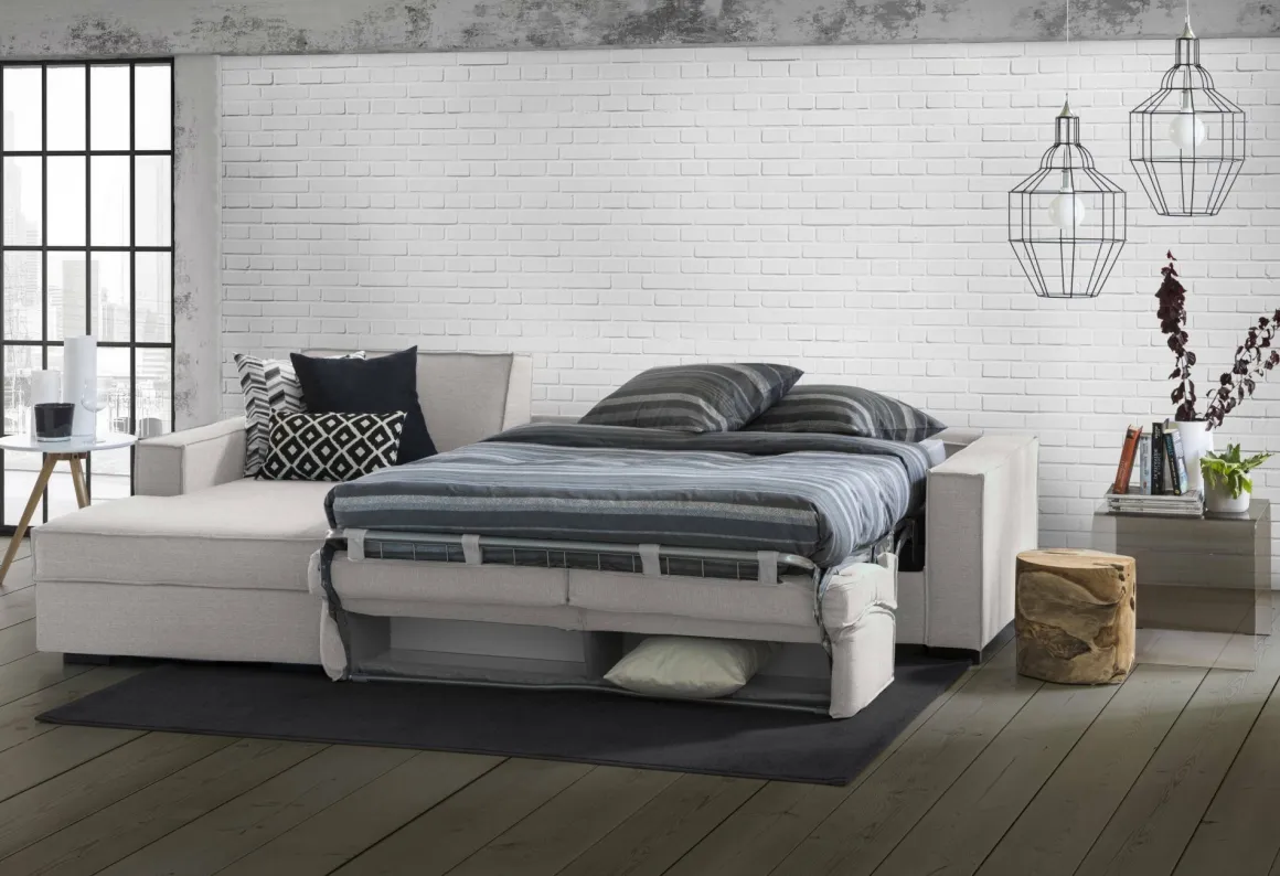Divano letto due piazze grigio 280x95cm - Allaida