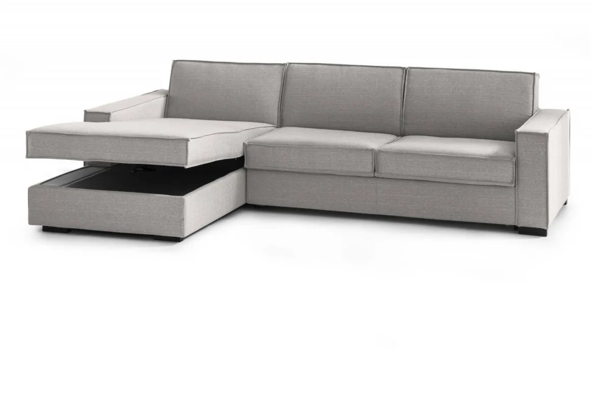 Divano letto due piazze grigio 280x95cm - Allaida