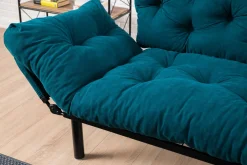 Divano letto economico azzurro 155x70cm - Guchol