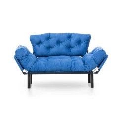 Divani Letto 2 Posti|Divano Contenitore Letto > Dmora Divano letto economico 155x70cm - Guchol Blu