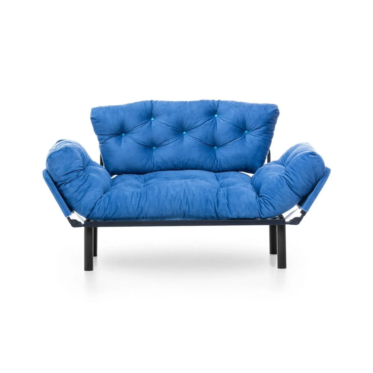 Divani Letto 2 Posti|Divano Contenitore Letto > Dmora Divano letto economico 155x70cm - Guchol Blu