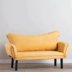 Divano letto economico design giallo 140x65cm - Hone