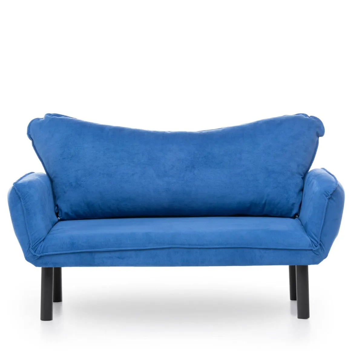 Divano letto economico in tessuto blu 140x65cm - Hone