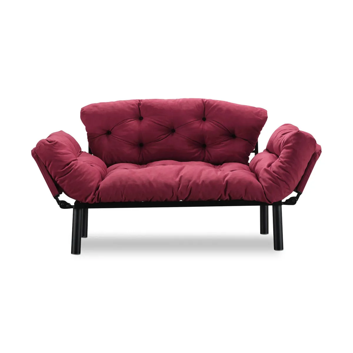 Divani Letto 2 Posti|Divano Contenitore Letto > Dmora Divano letto economico 155x70cm - Guchol Rosso