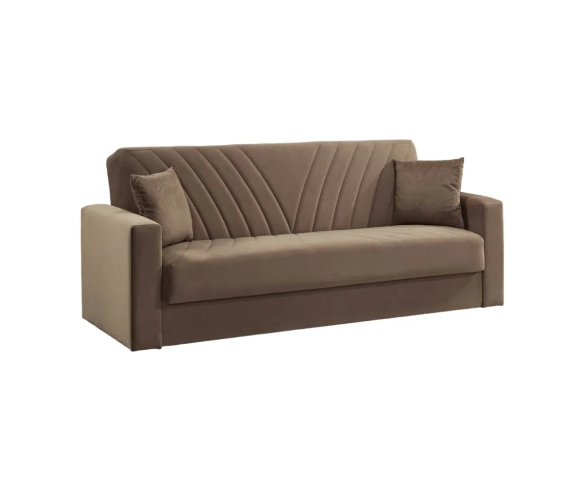 Divani Letto 3 Posti|Salotto > Dmora Divano letto in legno 214x81cm - Adda Beige
