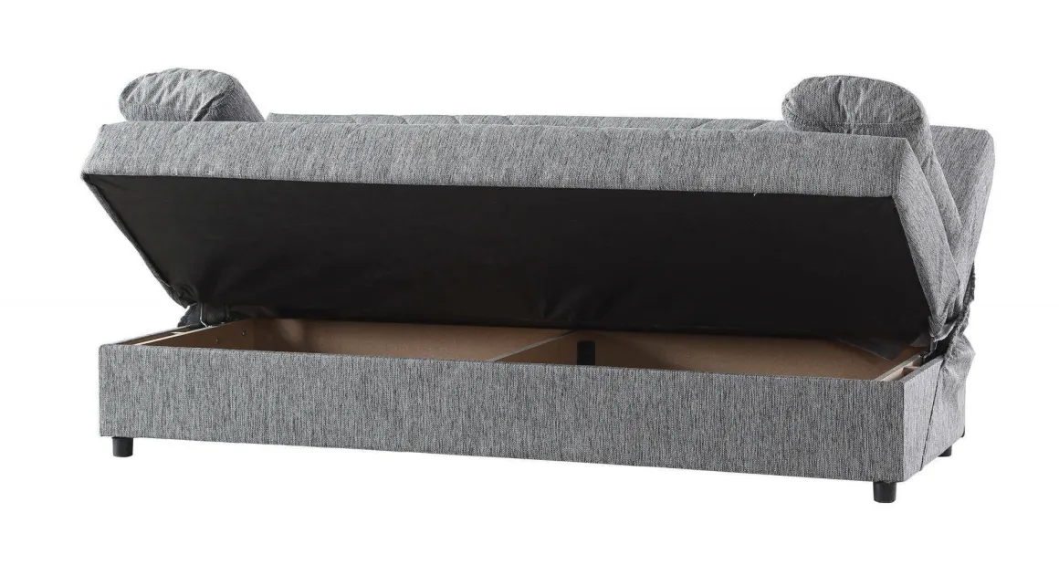 Divano letto in legno grigio 181x81cm - Apicella