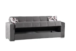 Divano letto in legno grigio 226x85cm - Arbano
