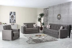 Divano letto in legno grigio 226x85cm - Arbano