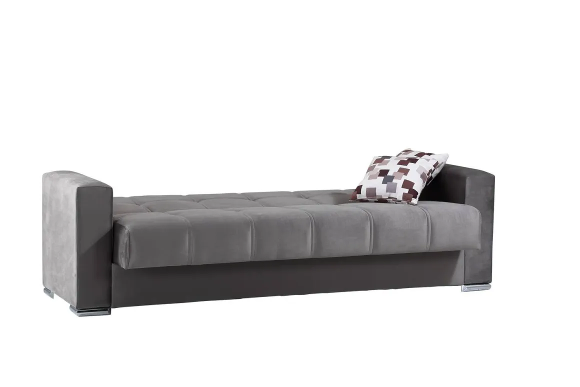 Divano letto in legno grigio 226x85cm - Arbano