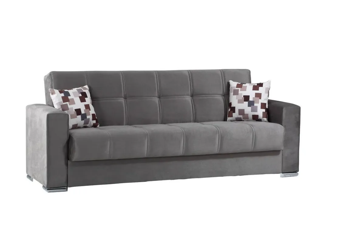 Divano letto in legno grigio 226x85cm - Arbano