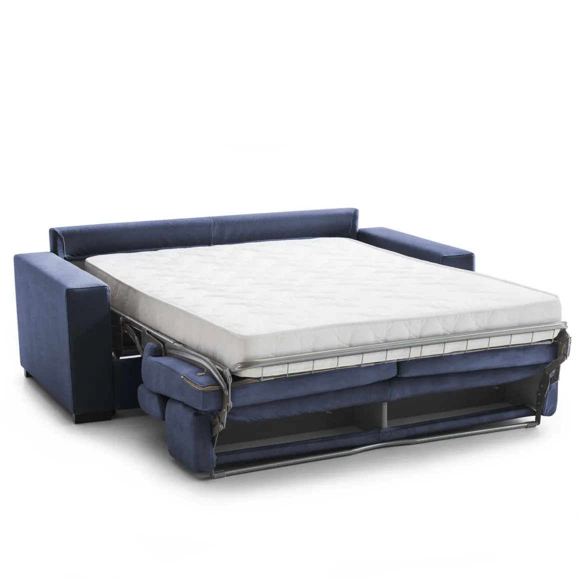 Divano letto in legno massello blu 220x95cm - Action