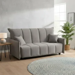 Divano letto in legno massello grigio 190x90cm - Ardis