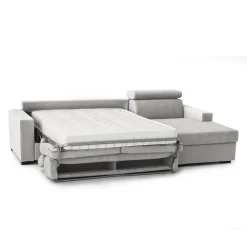 Divano letto in legno massello grigio 260x95cm - Alibella
