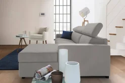 Divano letto in legno massello grigio 260x95cm - Alibella