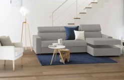 Divano letto in legno massello grigio 260x95cm - Alibella