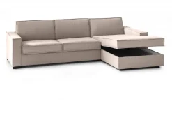 Divano letto in legno massello tortora 280x95cm - Achico