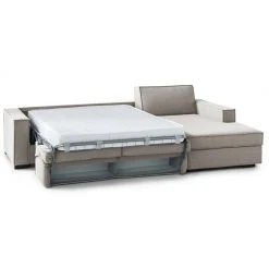 Divano letto in legno massello tortora 280x95cm - Achico