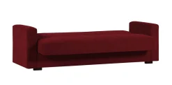 Divani Letto 3 Posti|Salotto > Dmora Divano letto in legno 212x80cm - Ambrogino Rosso