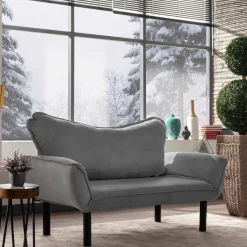 Divani Letto 2 Posti|Divano Contenitore Letto > Dmora Divano letto in metallo 140x65cm - Hone Grigio
