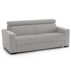 Divano letto in tessuto grigio 220x95cm - Action