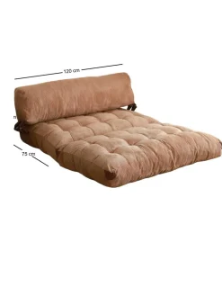 Divani Letto 2 Posti|Divano Contenitore Letto > Dmora Divano letto in tessuto 120x75cm - Surigae Marrone