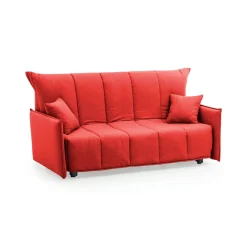 Divano letto in tessuto rosso 190x90cm - Ardis