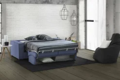 Divano letto lavabile blu 200x95cm - Adalberto