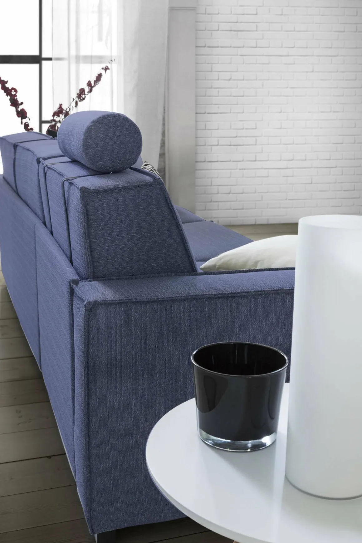 Divano letto lavabile blu 200x95cm - Adalberto
