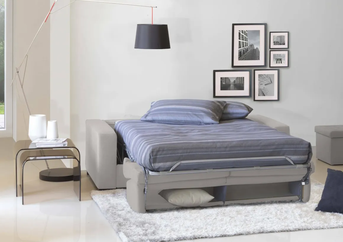 Divano letto lavabile grigio 200x95cm - Zinnia