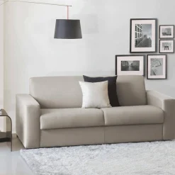 Divani Letto 3 Posti|Salotto > Dmora Divano letto lavabile tortora 200x95cm - Zinnia Grigio Tortora