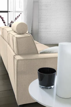 Divano letto matrimoniale beige 220x95cm - Asteroide