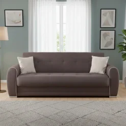 Divani Letto 3 Posti|Salotto > Dmora Divano letto moderno 224x85cm - Alfo Grigio Chiaro