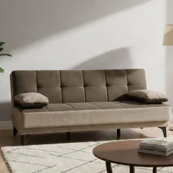 Divano letto moderno grigio e marrone 190x87cm - Aborigeni