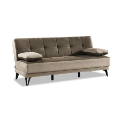 Divano letto moderno grigio e marrone 190x87cm - Aborigeni