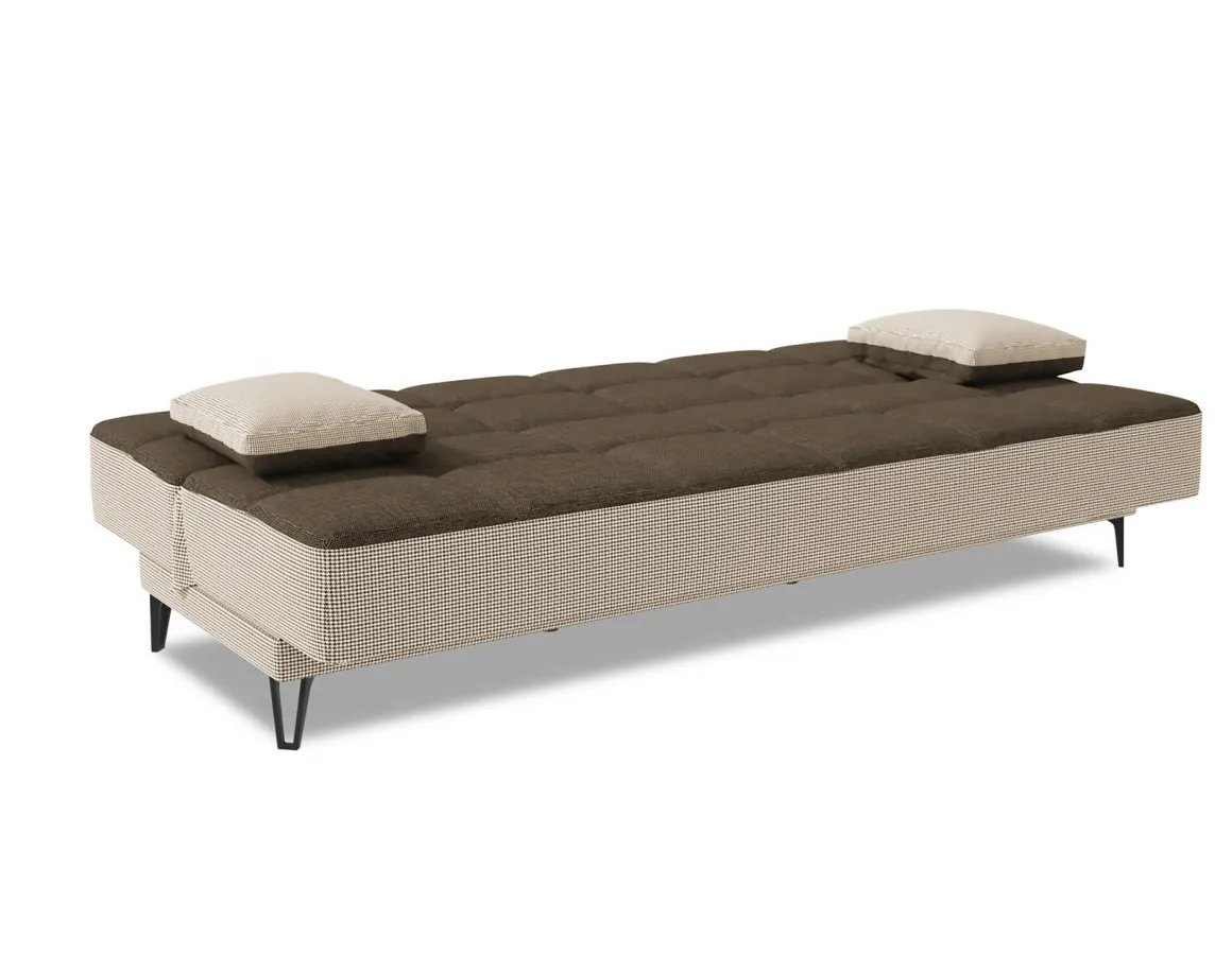 Divano letto moderno grigio e marrone 190x87cm - Aborigeni