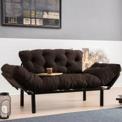 Divani Letto 2 Posti|Divano Contenitore Letto > Dmora Divano letto moderno 155x70cm - Guchol Marrone