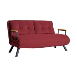 Divano letto moderno rosso 133x78cm - Calvin