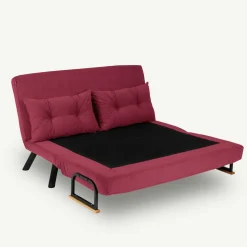 Divano letto moderno rosso 133x78cm - Calvin